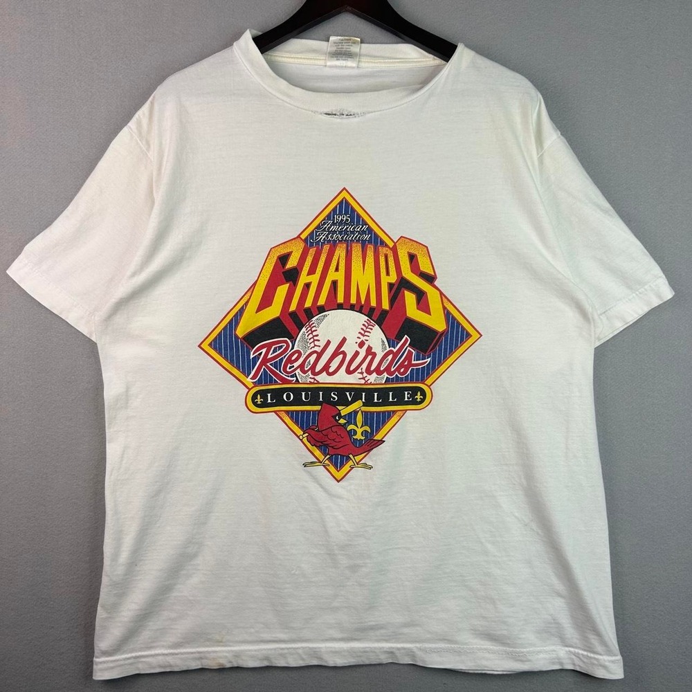 Vintage Louisville Redbirds 1995 American Association Champions Tee Shirt XL